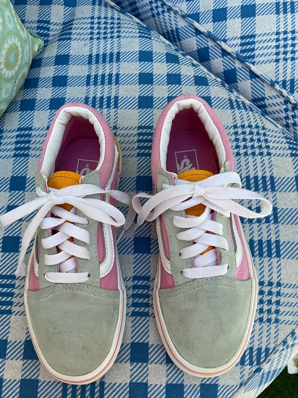 VANS Big KIDS COLOR BLOCK OLD SKOOL SHOE SIZE 2.0